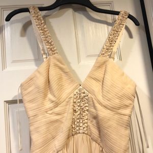 Chiffon gown with beads